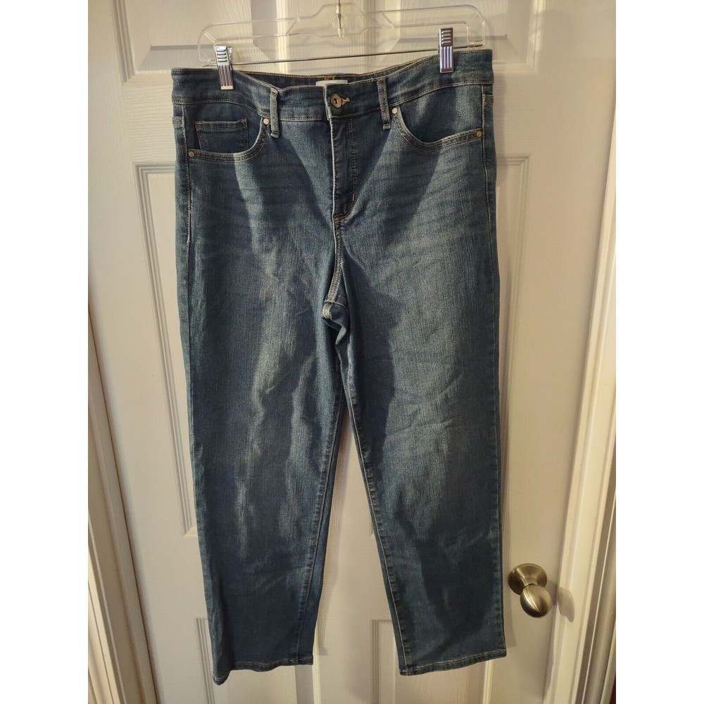 Frayed Jeans Size 10/30 High Rise Straight Blue